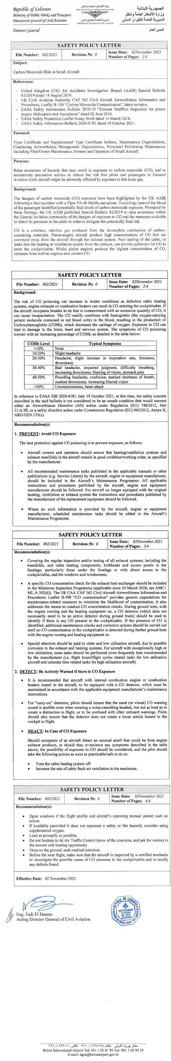 policy-letter-002-2021-cabon-monoxide-risk-in-small-aircraft-all